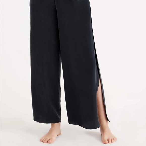 Quince Women's 100% Washable Silk Pajama Pants Black XL NWT - Picture 2 of 6